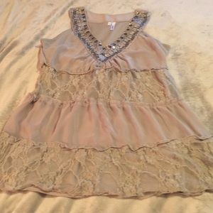 Sleeveless fancy pants top!